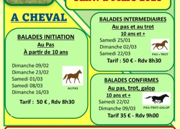 Les balades de janvier à mars au Royal Ranch